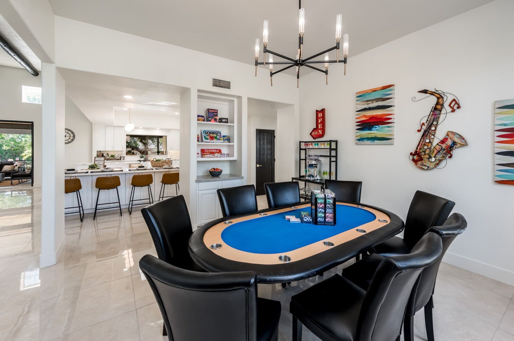 Open dining space beside the kitchen